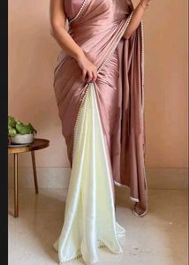 Elegant Mauve Pearl Saree