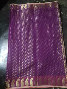 purple soft hajar buti dhakai jamdani saree