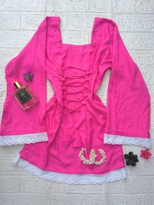 Corset Back Kurti 🩷