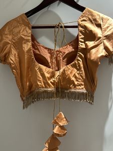 Dark Peach Heavy Lehenga With Cancan