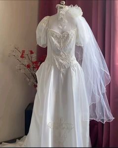 💓🦋Beautiful White Gown+headband Set💓💗
