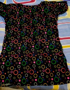 Colorful Circles Print Top