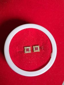 Square Stud Earrings Gold
