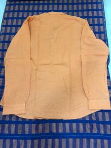 Orange Mandarin Collar Shirt