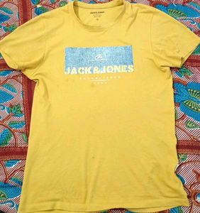 Jack & Jones Yellow Graphic Tee