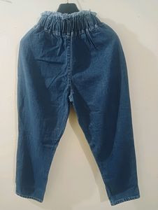 Elastic Blue Joggers For All Waist ✨🤍