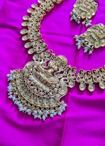Lakshmi haram Antique Gold Like Finish