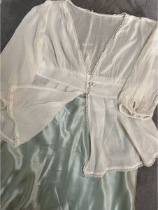 White Lace Top And Hnm Skirt Set