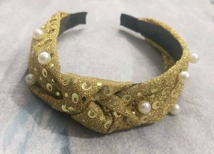Pearl Gold Knot Headband