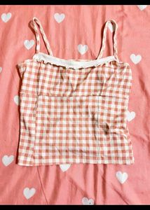 Newme Cute Gingham Crop Top