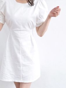 Puff Shoulder Dress