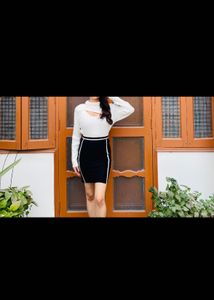 Cut Out Sweater With Skirt