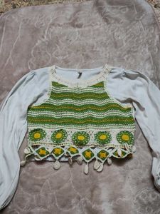 Crochet Floral Top