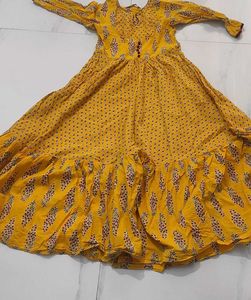 LIBAS MUSTARD LONG KURTA