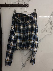 Checks Cropped Shirt