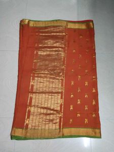 Simple Pure Kanchi Pattu Saree 🧡