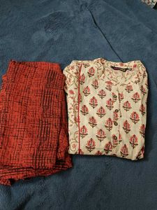 Floral Print Kurta Set -46 Size