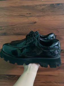 Black Patent Leather Platform Shoes