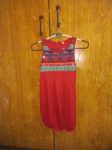 Red Embroidered Dress