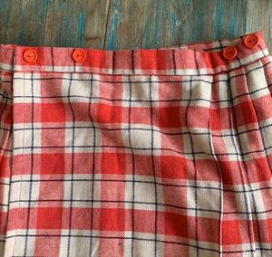 Wrap Around Check Skirt