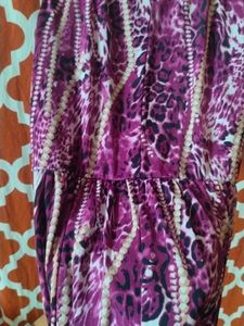 Stylish Purple Animal Print Dress