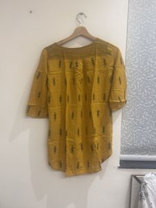 Mustard Printed Tunic Top