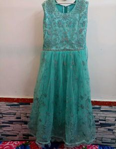 Flowy Teal Net Dress - Perfect for Twirling