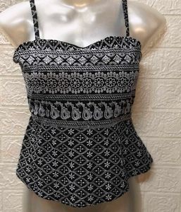 Spaghetti Embroidery Crop Top For Small Size Women