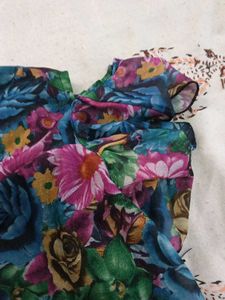 Floral Print Layered Dress