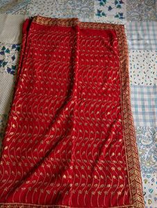 Sell Offer On Red Zari Worked Saree 💥🎉🎊