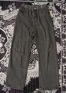 Wide Leg Dark Gray Jeans