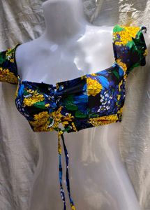 FLORAL PRINT CROP TOP