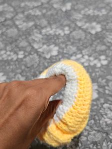 Yellow &amp; White Scrunchie