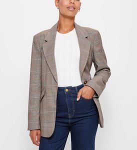 Stylish Plaid Blazer coat