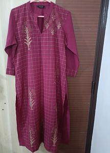 Magenta Kurta And Plazzo Set