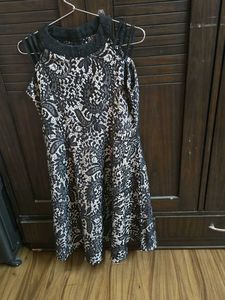 Black Lace Fit &amp; Flare Dress