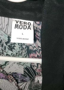 Abstract Print Sheer Blouse