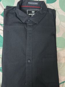 Black Long Sleeve Button-Down Shirt