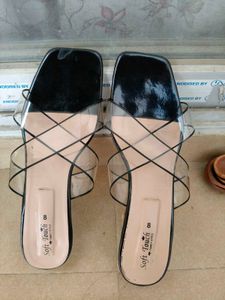 Black Transparent Heels