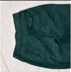 Green Cropped Wide Leg Pants