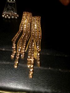 Golden Sparkling Stone Earrings ✨