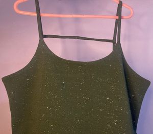 Green Sparkly Skater Dress