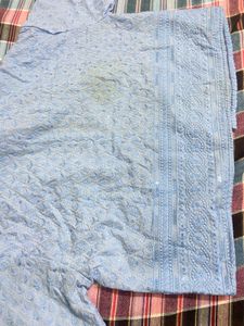 Light Blue Textured Short Sleeve Shirt
