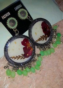 Elegant Handmade Resin Jhumka Earrings