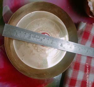 Brass Pooja Set for laddu gopal with cotton dhoti