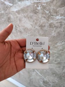 White Crystal Earrings