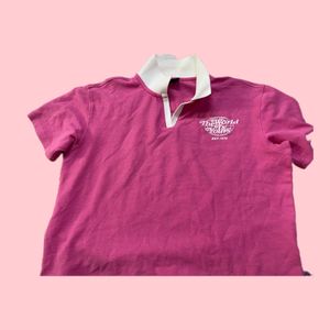 Pink Polo Top