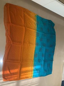 Lovely green and yellow bandheej Saree