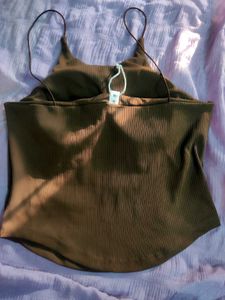 Noodle Strap Built In Bra Top