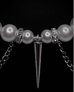 Devil’s Angel- A White Gothic Necklace